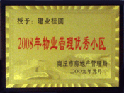 2009年1月6日，商丘桂园荣获"商丘市物业管理优秀小区"称号。